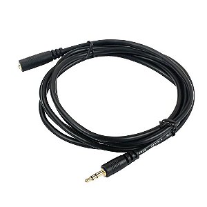 Cabo P2 Multi P2-Macho - J2-Fêmea Estéreo 1,8 Metros Preto - WI362 - WI362