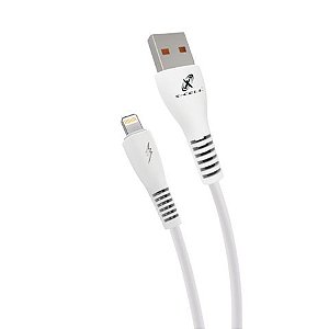 Cabo USB A Macho x Lightning 5A 1,0 Metro para iPhone, iPad e iPod Branco X-Cell - XC-CD-128 - XC-CD-128