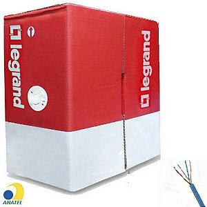 Cabo de Rede 24AWG Legrand Cat.5E LSZH 4 Pares Azul 63030114 Caixa com 305 Metros - 100% Cobre Homologado ANATEL - 63030114