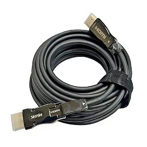 Cabo HDMI Fibra Óptica Ativa Macho x Macho Destacável 2.0 4K 10 Metros Seccon - ZLX-HDMI2.0 AD-10M - ZLX-HDMI2.0 AD-10M