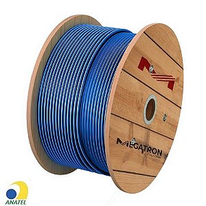 Cabo de Rede 23AWG Megatron Cat.6 LSZH 4 Pares Azul 2713 Rolo com 305 Metros - 100% Cobre Homologado ANATEL - 2713