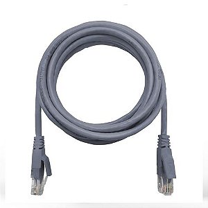 Cabo Patch Cord Cat.6 1,5 Metros Cinza Megatron 939 - 100% Cobre Homologado ANATEL - 939