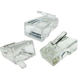 Conector RJ45 Seccon Macho 8x8 Cat.5 - CY-P8P8C00 - Pacote com 100 unidades - CY-P8P8C00