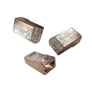 Conector RJ45 Seccon SecLan Macho 8x8 Cat.6 Blindado - WT-6066-SOLID - Pacote com 100 unidades - WT-6066-SOLID