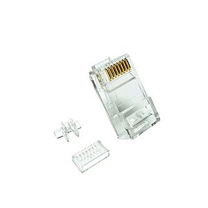 Conector RJ45 Seccon SecLan Macho 8x8 Cat.6 com GUIA - 601-P8P8C50-CAT6 - Pacote com 50 unidades - 601-P8P8C50-CAT6-3