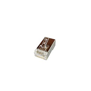 Conector RJ45 Megatron Macho 8x8 Cat.6 Blindado - 909 - Pack com 10 unidades - 909