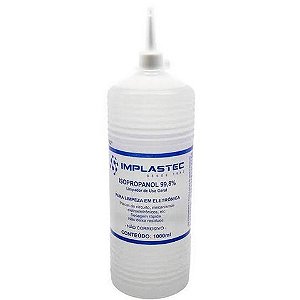 Álcool Isopropílico 99,8% Isopropanol 1000ml com Bico Aplicador - Implastec - PAIP100018 - PAIP100018