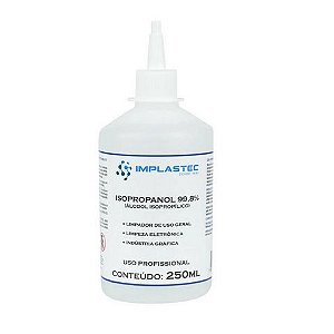 Álcool Isopropílico 99,8% Isopropanol 250ml Bico Aplicador - Implastec - PAIP025036 - PAIP025036