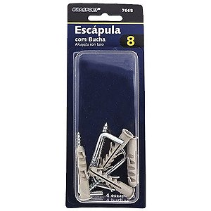 Escápula 08mm com Bucha Brasfort Blister com 4 Escapulas e 4 Buchas - 7668 - 7668