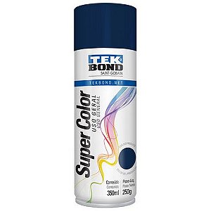 Tinta Spray Super Color Azul Escuro Uso Geral 350ml/250g - Tekbond - 23091006900 - 23081006900