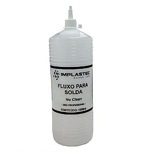 Fluxo para Solda No Clean 1000ml com Bico Aplicador Implastec - PAFS100018CX - PAFS100018CX