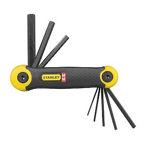 Jogo de Chave Allen tipo Canivete com 8 Peças 1,5 a 8mm Stanley - 69-264 - 69-264