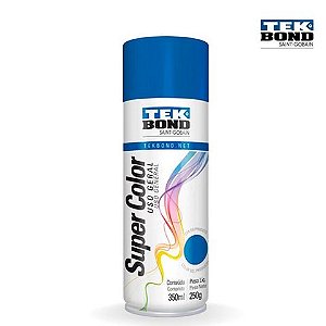 Tinta Spray Super Color Azul Metálico Uso Geral 350ml/250g - Tekbond - 69957327153 - 69957327153