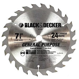 Disco de Corte para Serra Circular 7 1/4 Polegada 180mm Black Decker - 71-727 - 71-727