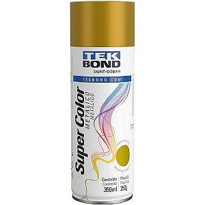 Tinta Spray Super Color Ouro Metálico Uso Geral 350ml/250g - Tekbond - 69957327165 - 69957327165