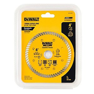 Disco de Corte para Serra Mármore Diamantado Continuo Porcelanato 105mm 4" Dewalt - DW57400BHP - Vendido Unitário - DW57400BHP