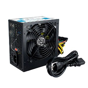Fonte para Micro Computador ATX 500W Real Hoopson FNT-500W com Cabo de Força - FNT-500W