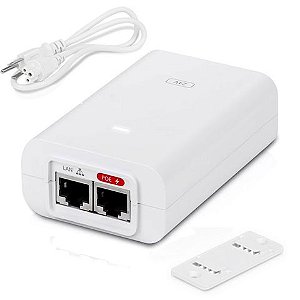 Fonte para Antena Ubiquiti POE+LAN 48V 30W Bivolt - U-POE+ - U-POE-AT - U-POE+ - U-POE-AT