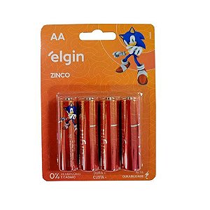 Pilha Comum AA Elgin - 82184 - Blister com 4 Pilhas - 82184