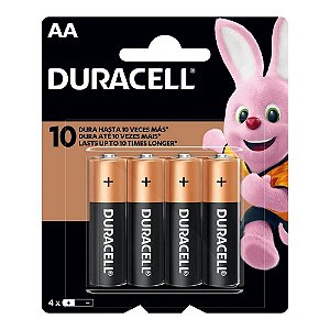 Pilha Alcalina AA Duracell - MN1500B4/74445 - Blister com 4 Pilhas - 74445