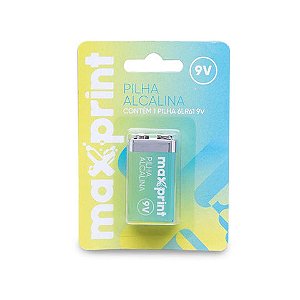 Bateria 9 Volts Alcalina Maxprint - 756396 - Vendido Unitário - 756396 - UNITÁRIO
