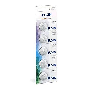 Bateria CR2025 3,0 Volts Elgin - 82192 - Cartela com 5 Unidades - 82192