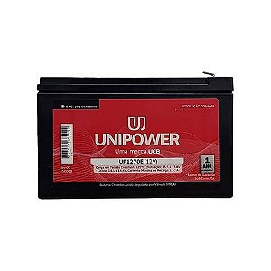 Bateria Selada para Alarmes e No-Breaks 7,0 Ah 12 Volts Unipower - UP1270E-O - UP1270E-O