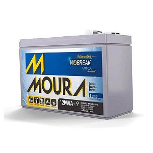 Bateria Selada para Alarmes e No-Breaks 9,0 Ah 12 Volts Moura - 12MVA-9 - 12MVA-9