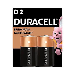Pilha Alcalina Grande D Duracell - MN1300B2/74442 - Blister com 2 Pilhas - 74442