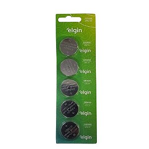 Bateria CR2430 3,0 Volts Elgin - 82304 - Cartela com 5 Baterias - 82304