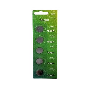 Bateria CR1632 3,0 Volts Elgin - 82340 - Cartela com 5 Baterias - 82340