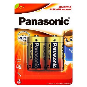 Pilha Alcalina Média C Panasonic - 7475 - Blister com 2 Unidades - 7475
