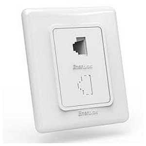 Tomada Rede RJ11 Enerbras 146-E Branco com Espelho 4x2 - Vendido Unitário - 146-E