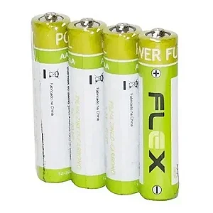 Pilha Comum AAA Flex -Blister com 4 Pilhas