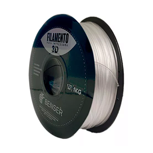 Filamento PET-G 1,75mm Transparente 1Kg Benser - Alta qualidade