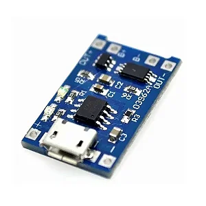 Carregador De Bateria De Lítio TP4056 Com Proteção - Micro USB