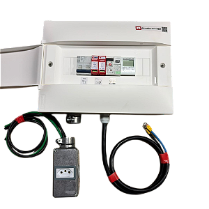 Quadro de Proteção Wallbox Carro Elétrico 7,4KW BYD GWM VOLVO - CABO PP INCLUSO + MEDIDOR DE ENERGIA + TOMADA 220V