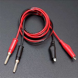 Par Cabo de Teste com Plug Banana - 1 Metro