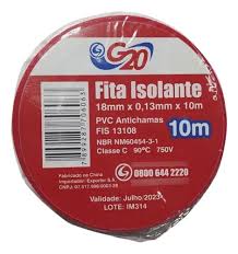 Fita Isolante GC - 10 Metros Vermelha