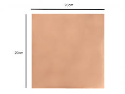 Placas de Fenolite Lisa cobreada 20x20cm