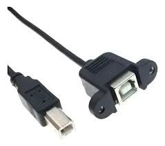 CABO USB 2.0 TIPO-B MACHO E FEMEA 50CM PARA PAINEL