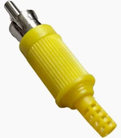 Plug RCA Plastico - Amarelo