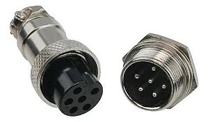 Conector Mike 5 vias - Mini - Macho e Fêmea