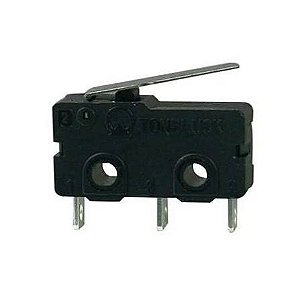 Chave Micro switch - 3 Terminais NA/NF - Mini com Alavanca Média