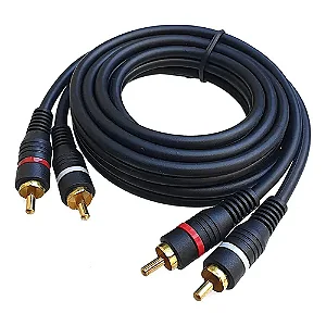 Cabo adaptador 2RCA Macho + 2RCA Macho - 2m