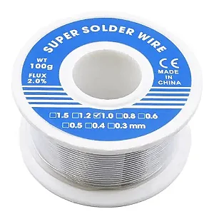 Solda 1,0 mm - Rolo 100 Gramas