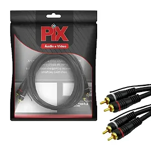 Cabo de áudio RCA Automotivo 1,5 metros 6mm