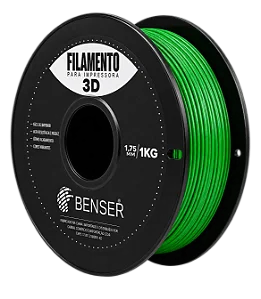 Filamento PLA 1,75mm Verde - 1Kg Gramas - Benser