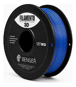 Filamento PET-G 1,75mm Azul 1Kg Benser - Alta qualidade