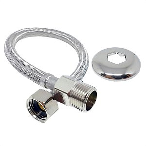 Engate Flexível Torneira Aço Inox Trançado 1/2 X 30cm Mxf